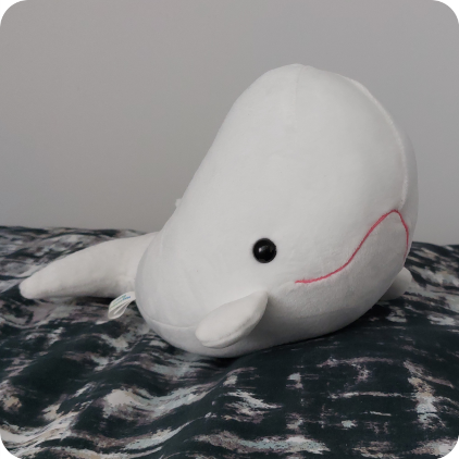 Nano3DFrance - Logo représentant une peluche en forme de baleine blanche